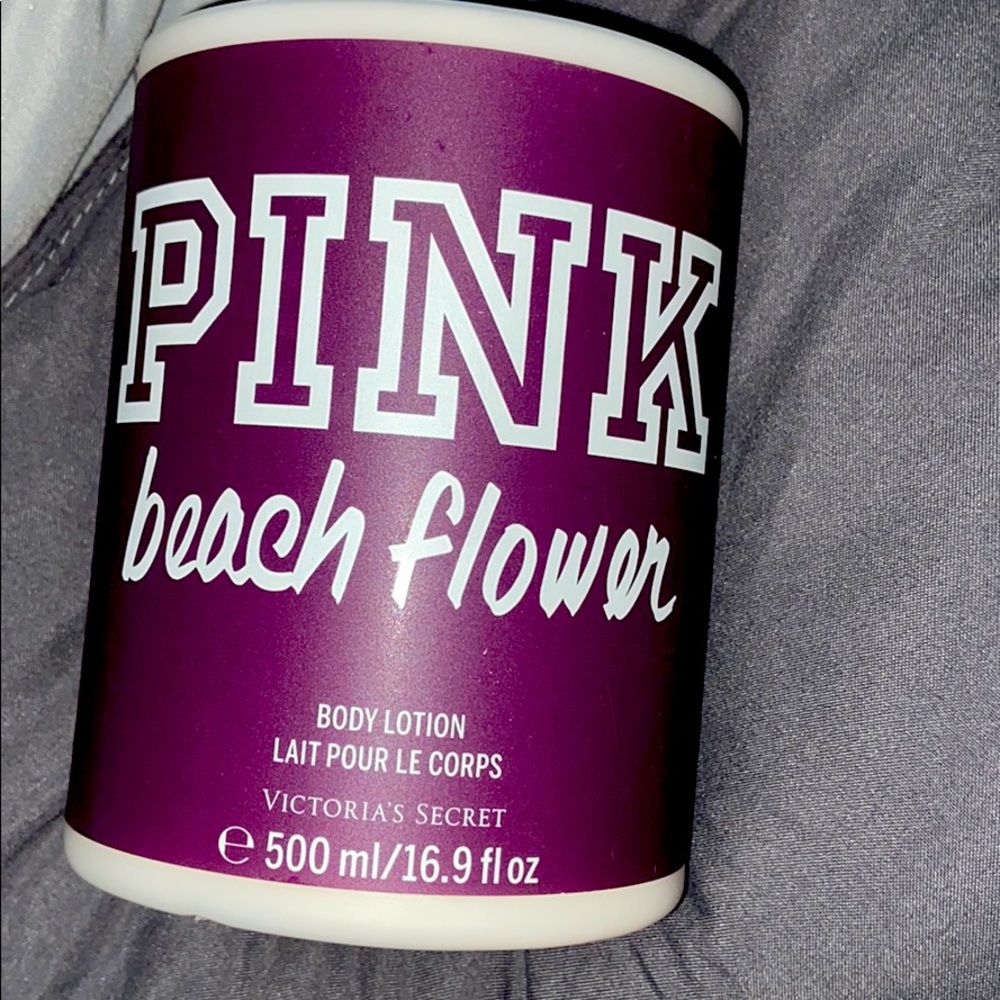 Barely used pink beach flower lotion